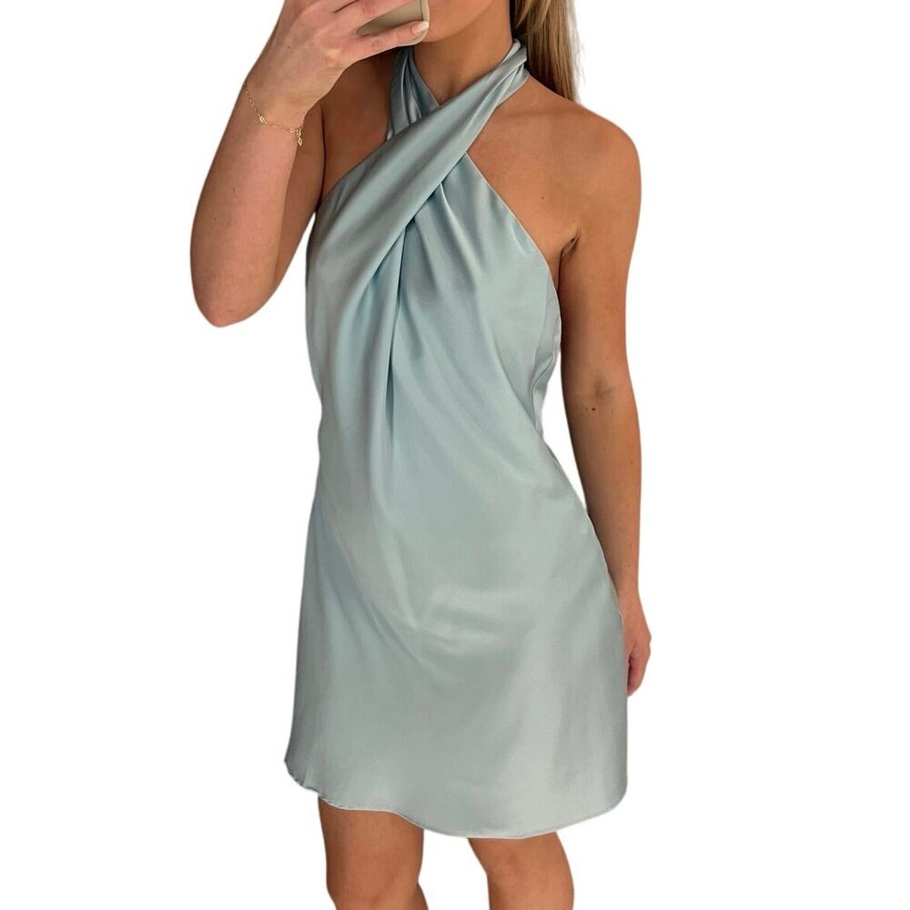 Aquamarine halter dress